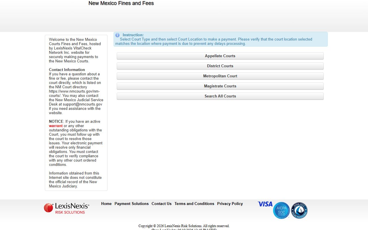 Mora County Clerk of Court New Mexico fines and fees payment access