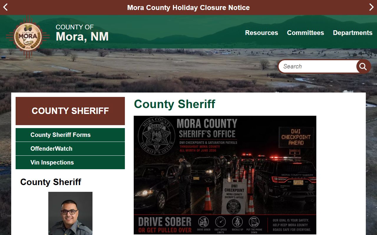 Mora County arrest records and sheriff charge records
