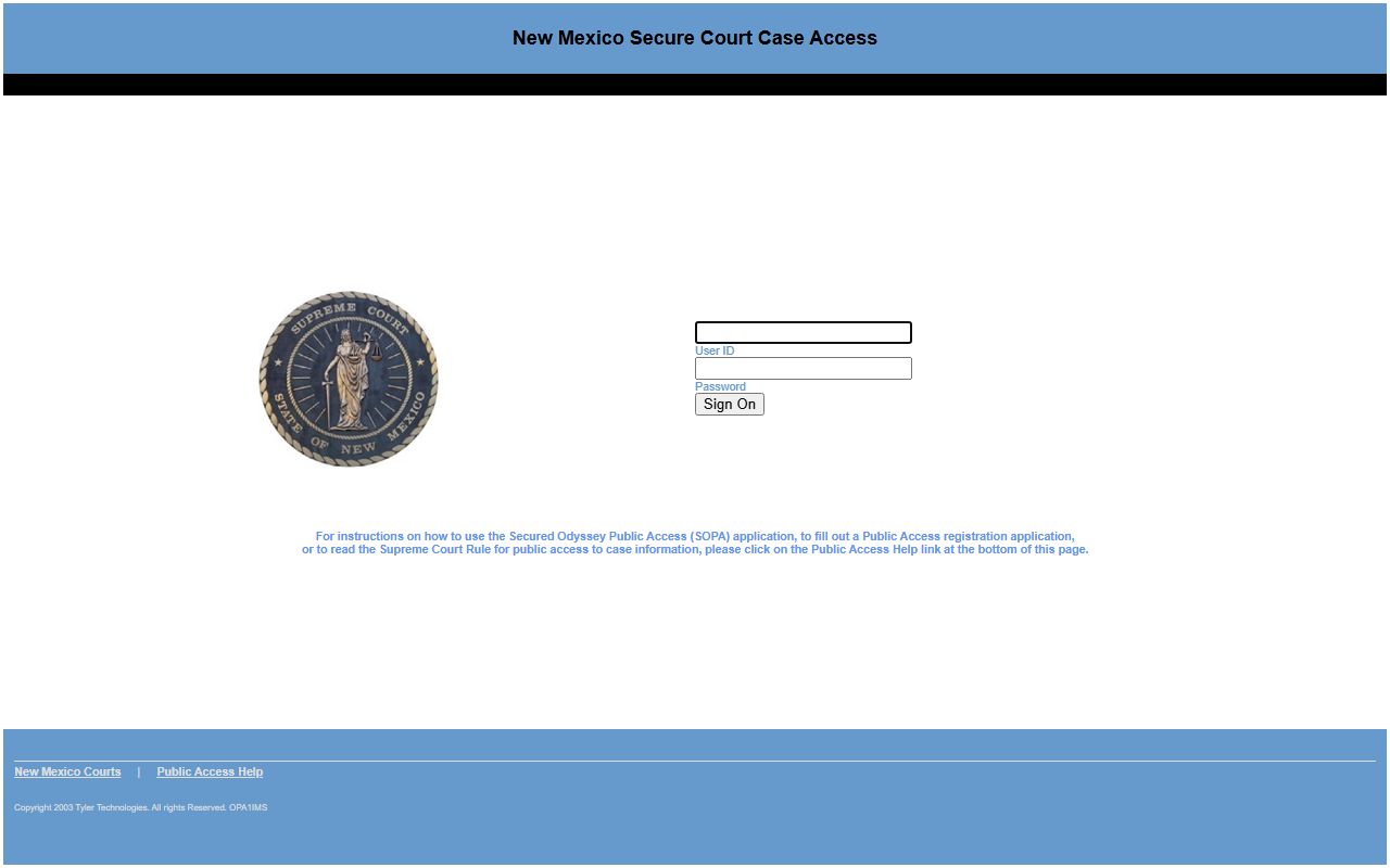 Mora County court records Secured Odyssey Public Access login