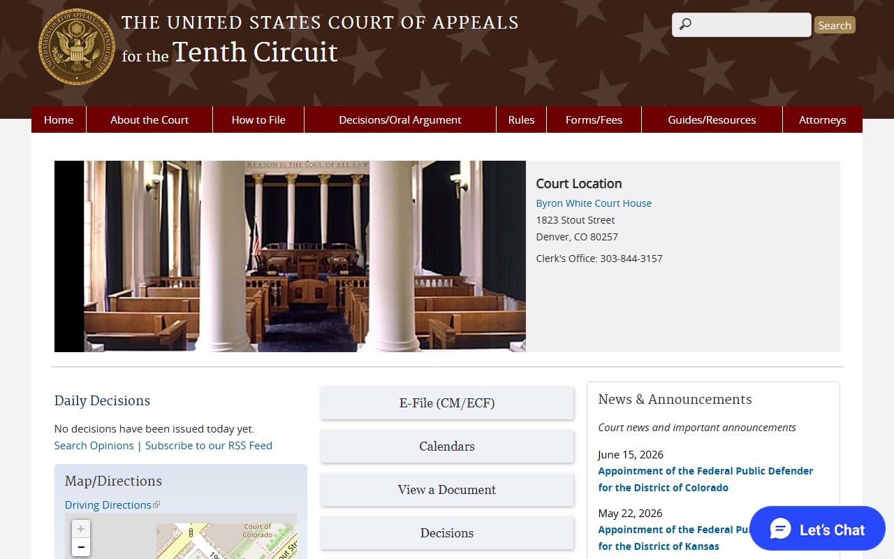 Mora County District Court federal Tenth Circuit appeal records
