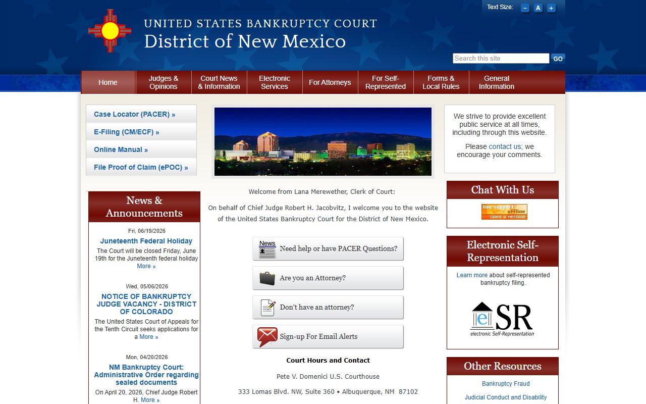 Mora County District Court federal bankruptcy record access