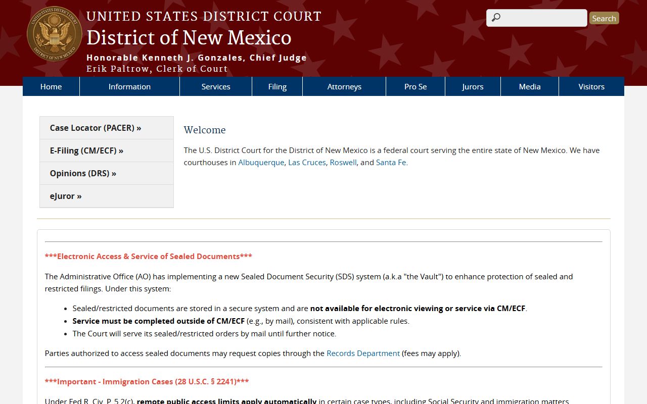 Mora County District Court federal U.S. District Court record access