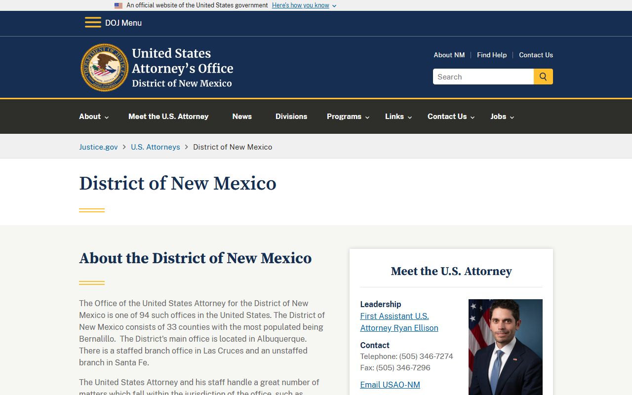 Mora County warrant search federal prosecution source